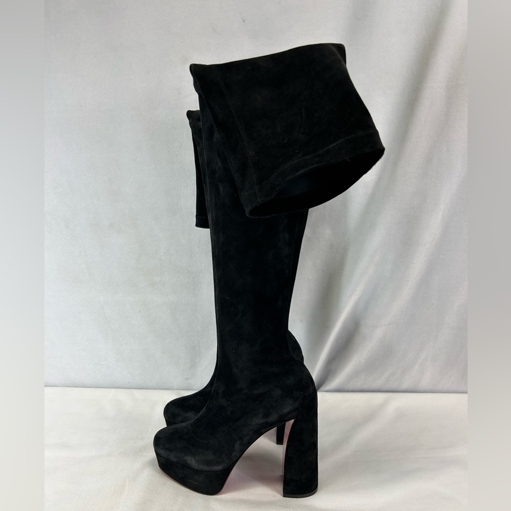 Christian Louboutin MOVIDA ALTA BOTTA 130MM RED SOLE BOOTS